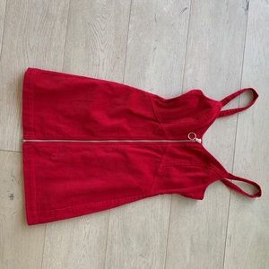 Red mini dress
